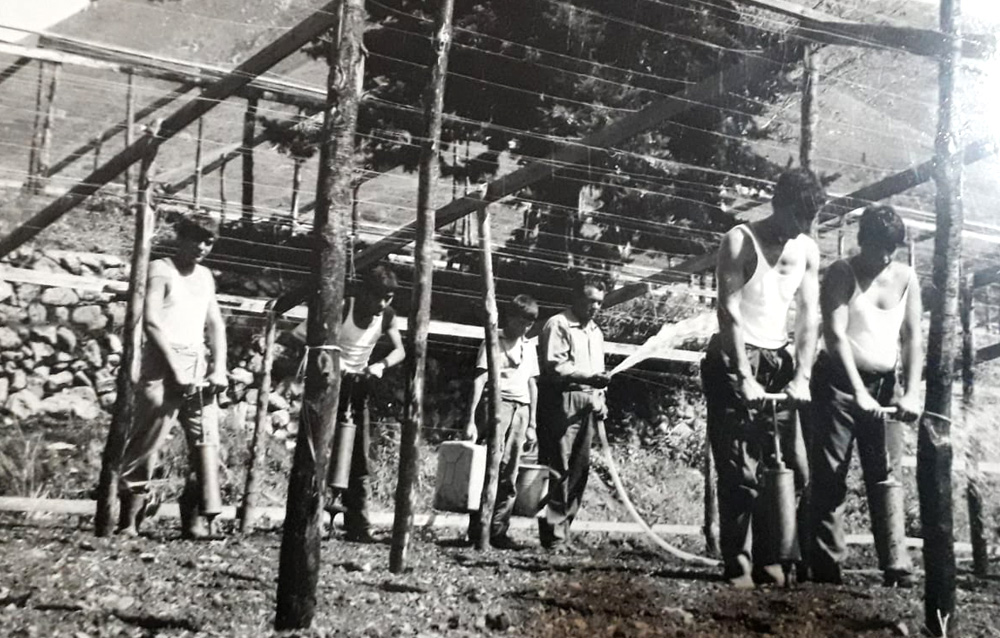 famiglia Sanvida Antonio Talano e subito a destra con il tubo dell'acqua mio Nonno Nicola Talano